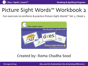 Picture Sight Words Workbook2